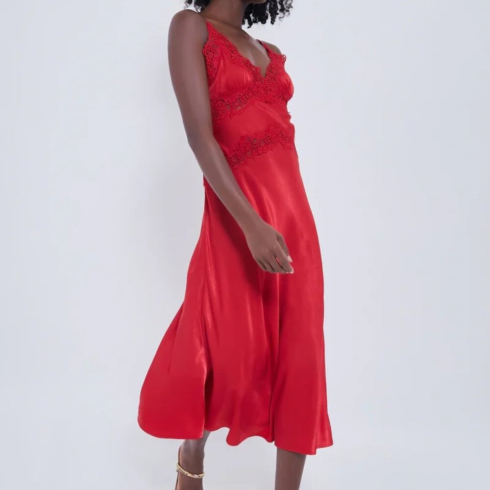 En Saison Red Frankie Midi Dress